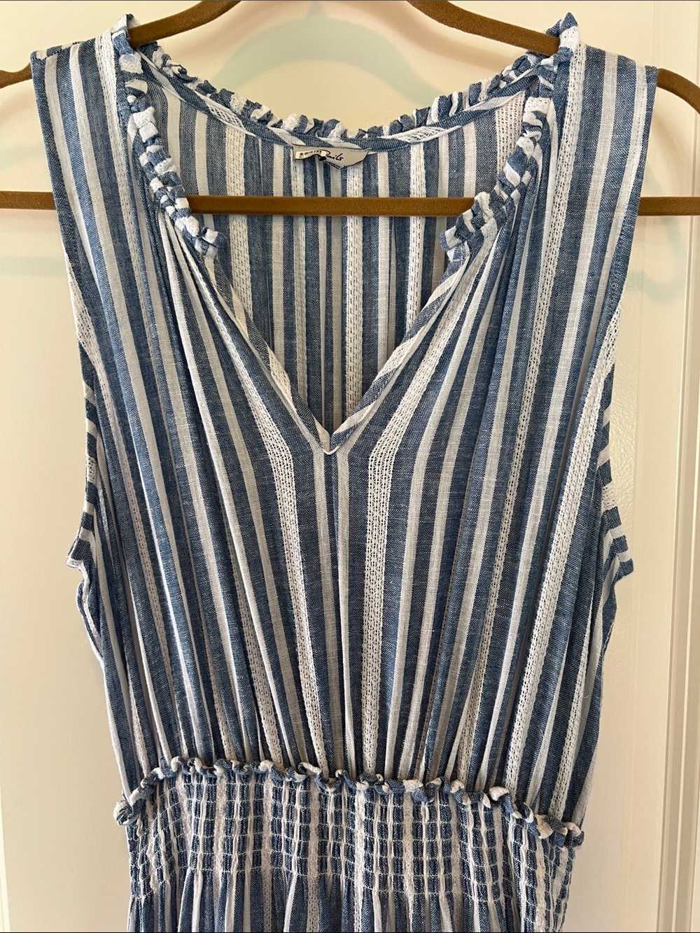 Rails Blue and White Striped Sleeveless Maxi Dress - Picture 7 of 8